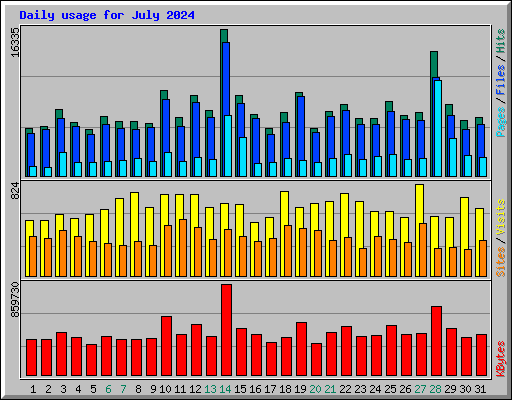 Daily usage for July 2024