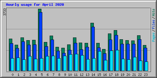 Hourly usage for April 2020