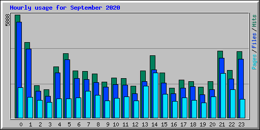 Hourly usage for September 2020