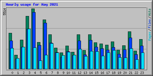 Hourly usage for May 2021