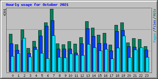 Hourly usage for October 2021