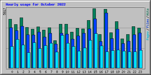 Hourly usage for October 2022