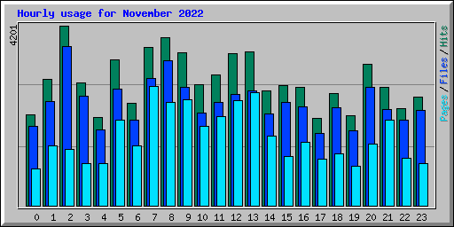 Hourly usage for November 2022
