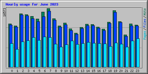 Hourly usage for June 2023