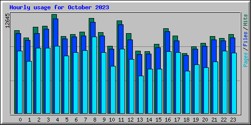 Hourly usage for October 2023