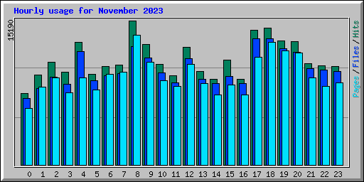 Hourly usage for November 2023