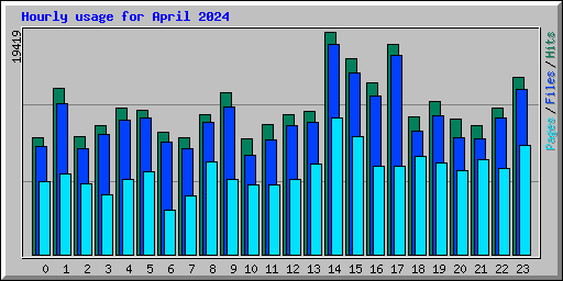 Hourly usage for April 2024
