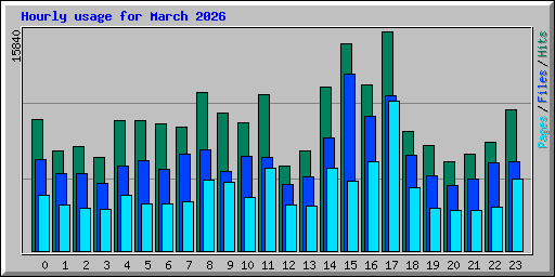 Hourly usage for March 2026
